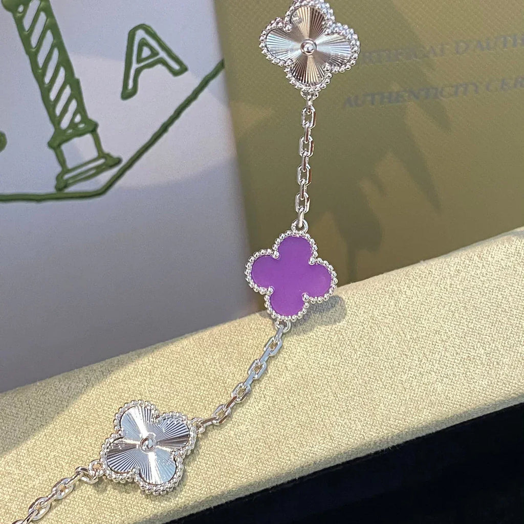 [Dream]New  CLOVER 5 MOTIF VIOLET BRACELET COLLECTION