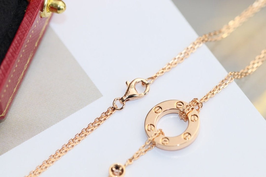 ¡®Dream¡¯LOVE NECKLACE ADJUSTABLE ROSE GOLD 2 DIAMOND