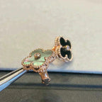 ¡®Dream¡¯CLOVER MEDIUM 1 MOTIFS GRAY MOP  DIAMOND EARRINGS