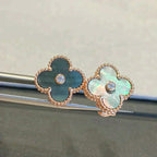 ¡®Dream¡¯CLOVER MEDIUM 1 MOTIFS GRAY MOP  DIAMOND EARRINGS