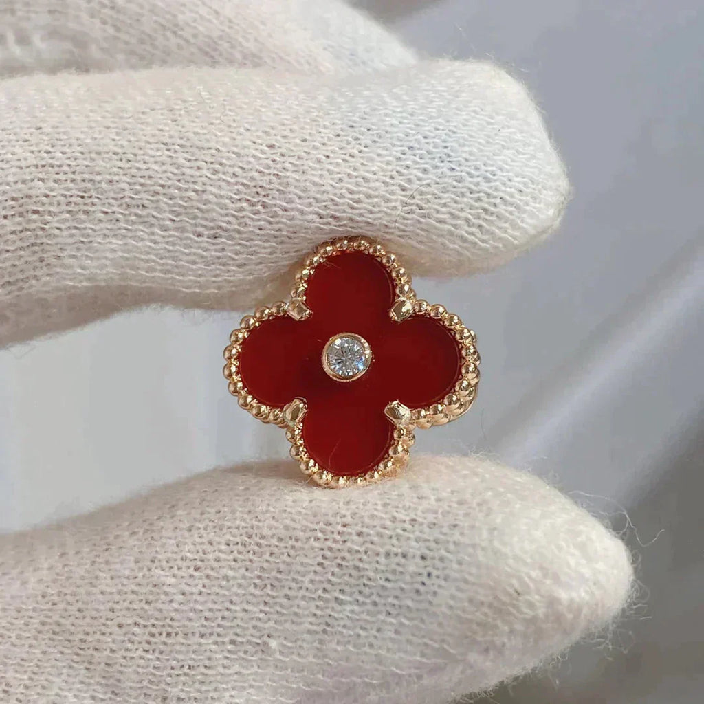 ¡®Dream¡¯CLOVER MEDIUM 1 MOTIFS CARNELIAN DIAMANT Ohrringe