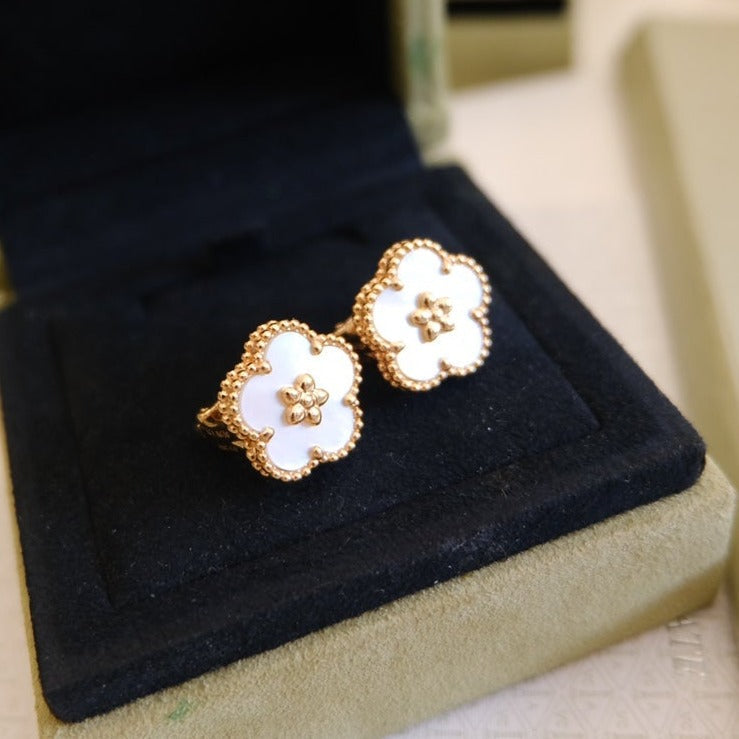 ¡®Dream¡¯LUCKY PINK GOLD WHITE MOP EARRINGS