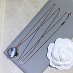 ¡®Dream¡¯CLOVER 25MM GOLD DARK MOP BIG CLOVER NECKLACE