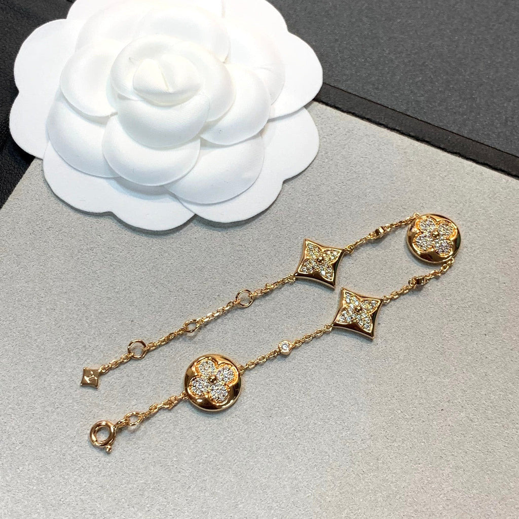 ¡®Dream¡¯STAR AND SUN 4 MOTIFS GOLD DIAMONDS BRACELET