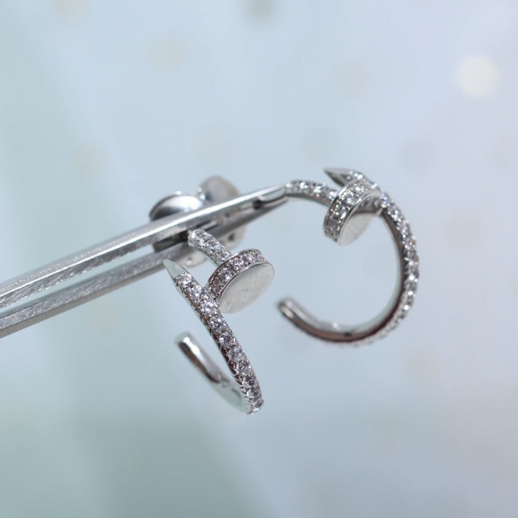 ¡®Dream¡¯JUSTE EARRINGS 12.75MM SILVER DIAMOND