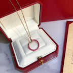 ¡®Dream¡¯JUSTE NECKLACE GOLD RED DIAMONDS