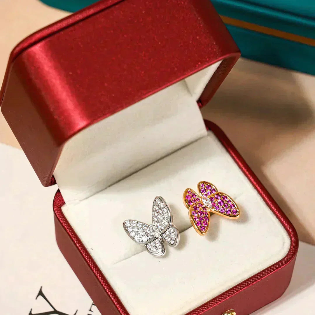 „Dream“ ZWILLINGS-SCHMETTERLINGS-DIAMANTENRING