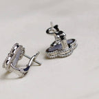 ¡®Dream¡¯CLOVER MEDIUM 1 MOTIFS  WHITE MOP EARRINGS SILVER
