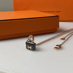 ¡®Dream¡¯CONSTANCE BLACK PEDANT PINK GOLD NECKLACE
