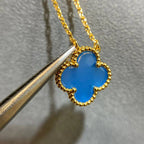 ¡®Dream¡¯CLOVER 15MM BLUE AGATE NECKLACE