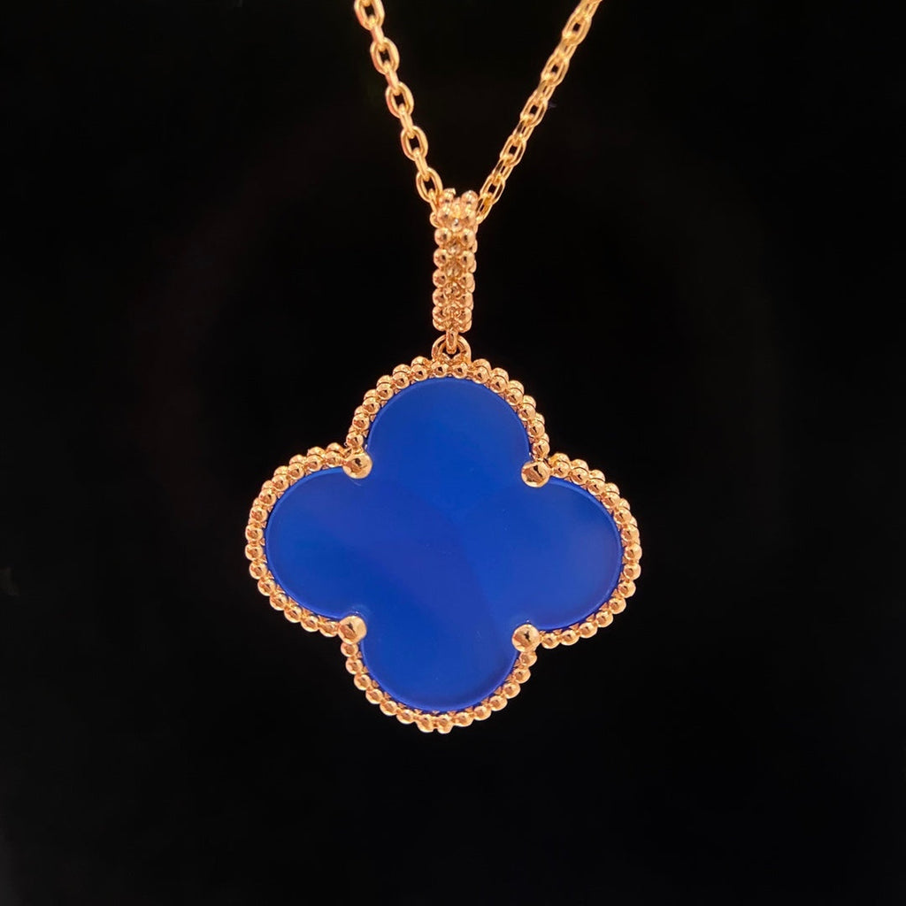 ¡®Dream¡¯CLOVER 25MM NECKLACE TURQUOISE ROSE GOLD
