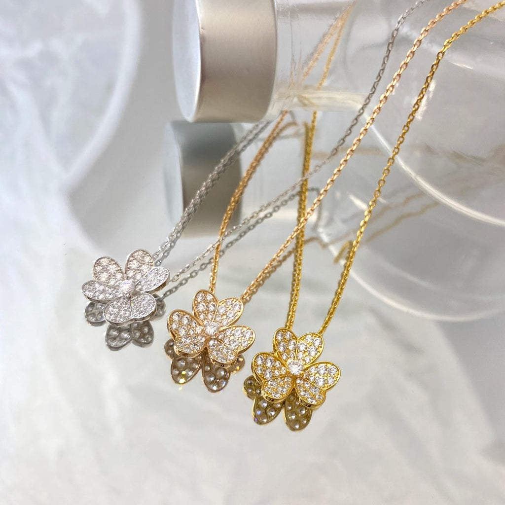 „Traum“-BLUMEN-DIAMANT-HALSKETTE