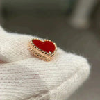 ¡®Dream¡¯HEART CARNELIAN STUD EARRINGS