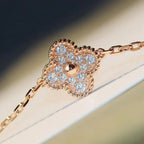 ¡®Dream¡¯CLOVER 20 MOTIFS MALACHITE DIAMOND NECKLACE