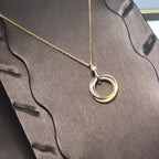 ¡®Dream¡¯TRINITY SILVER GOLD PINK GOLD NECKLACE