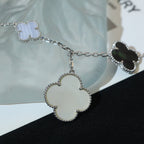¡®Dream¡¯CLOVER BRACELET 5 MOTIFS MOP CHALCEDONY SILVER