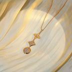 ¡®Dream¡¯STAR AND SUN DIAMOND PINK GOLD NECKLACE