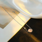 ¡®Dream¡¯SUN MOTIF PINK MOP SILVER BRACELET