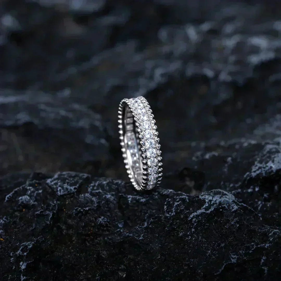 "Dream" Perlee Diamant Silberring
