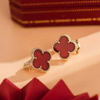 ¡®Dream¡¯CLOVER MEDIUM 1 MOTIFS CARNELIAN  EARRINGS