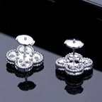 ¡®Dream¡¯CLOVER 1 MOTIFS DIAMOND STUD EARRINGS SILVER