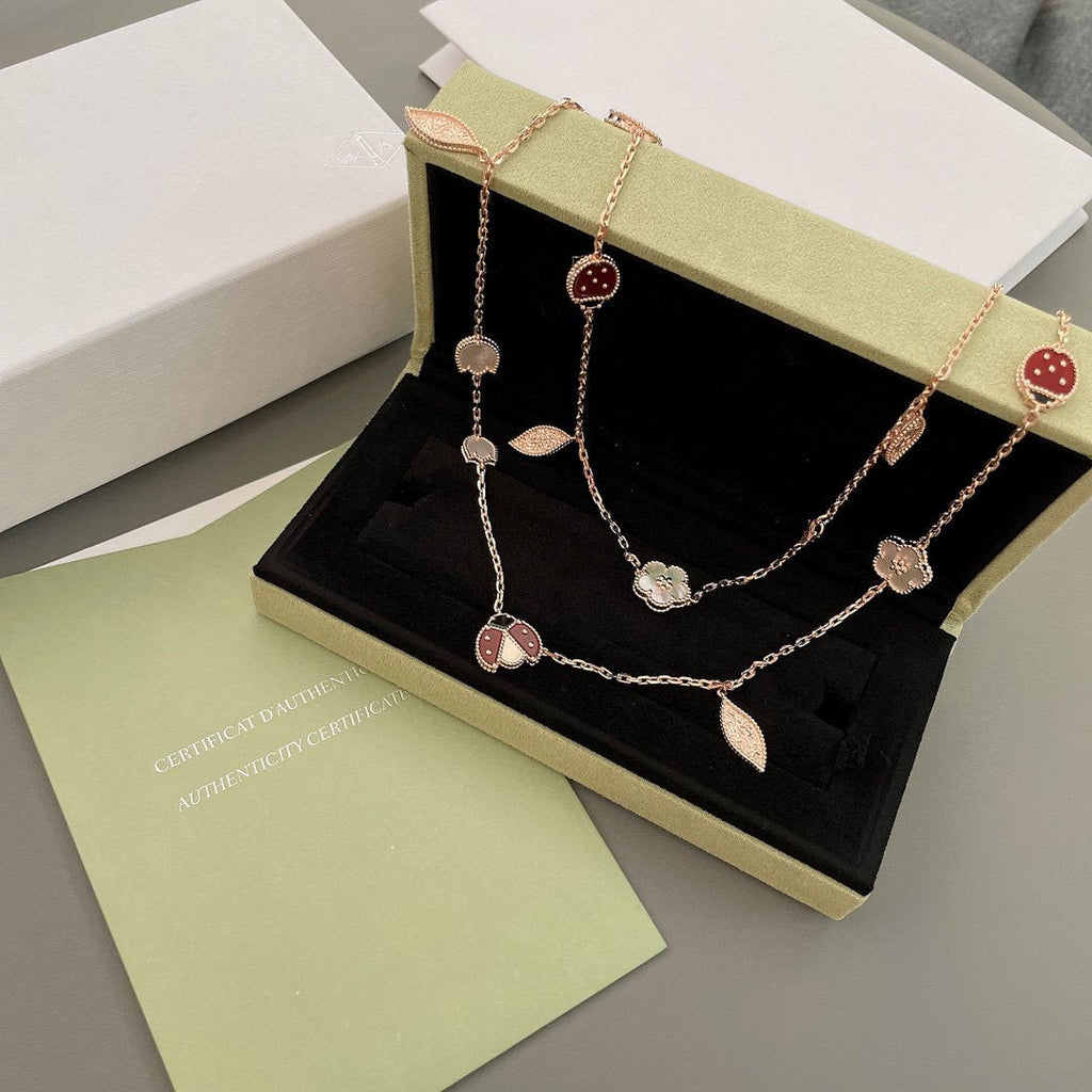Halskette „Dream“ „LUCKY SPRING“ mit 15 Motiven in Roségold