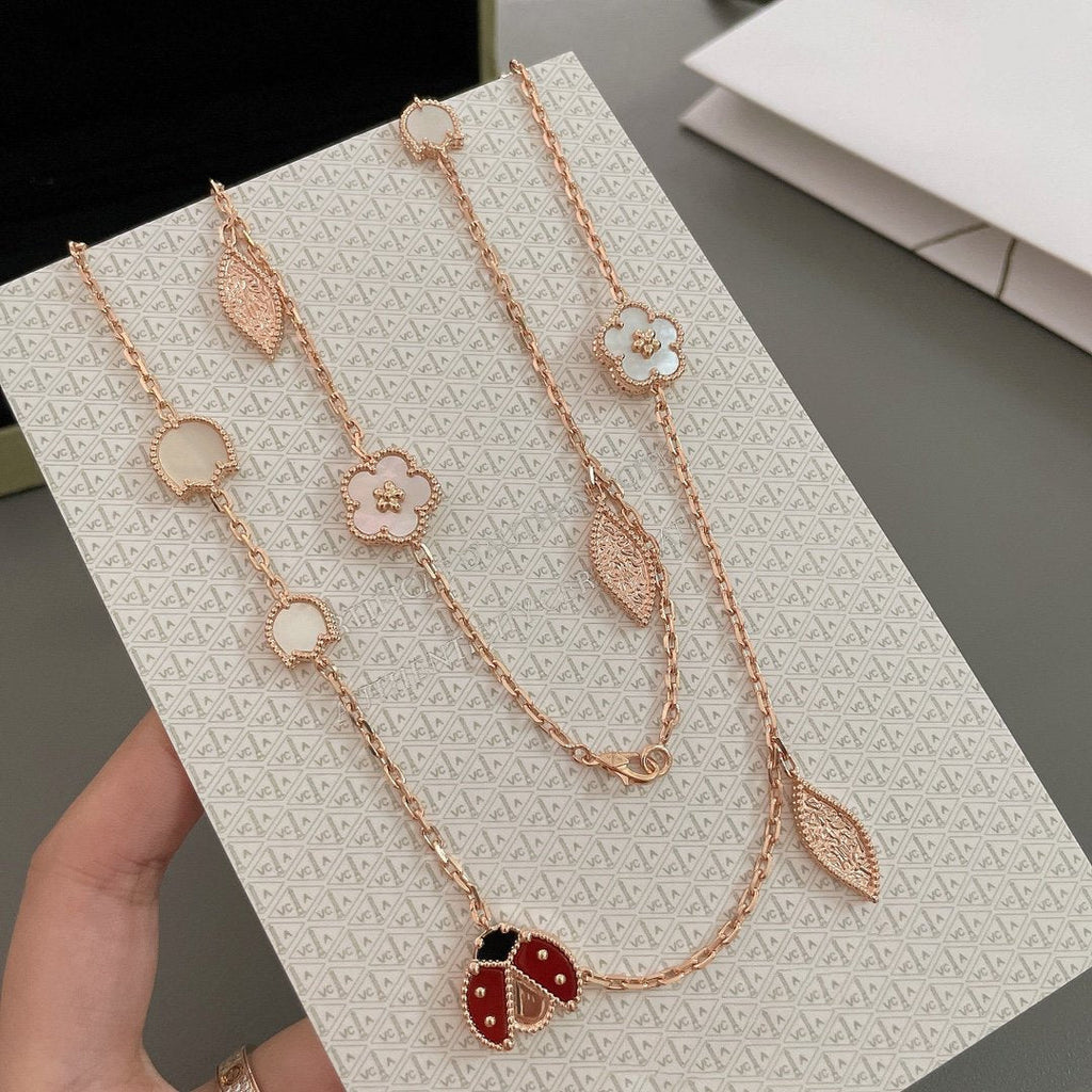 Halskette „Dream“ „LUCKY SPRING“ mit 15 Motiven in Roségold