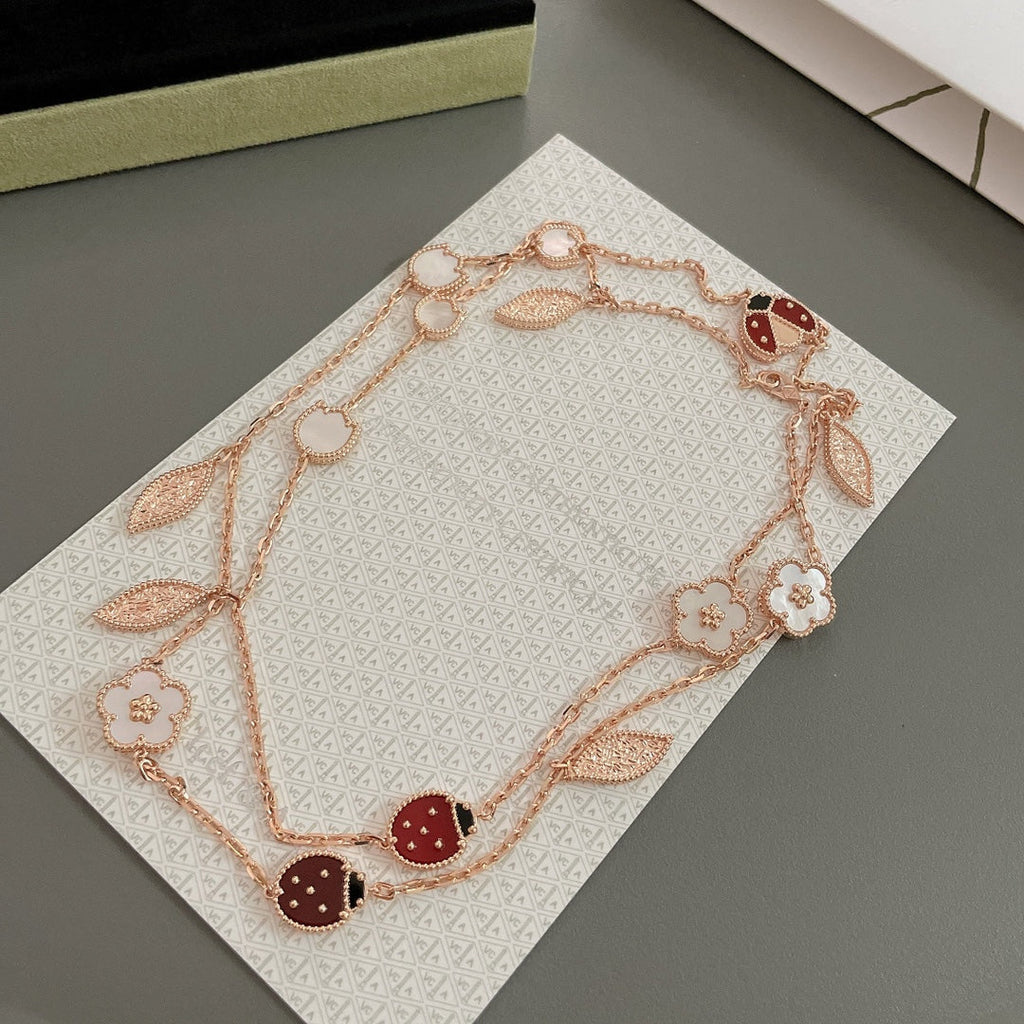 Halskette „Dream“ „LUCKY SPRING“ mit 15 Motiven in Roségold