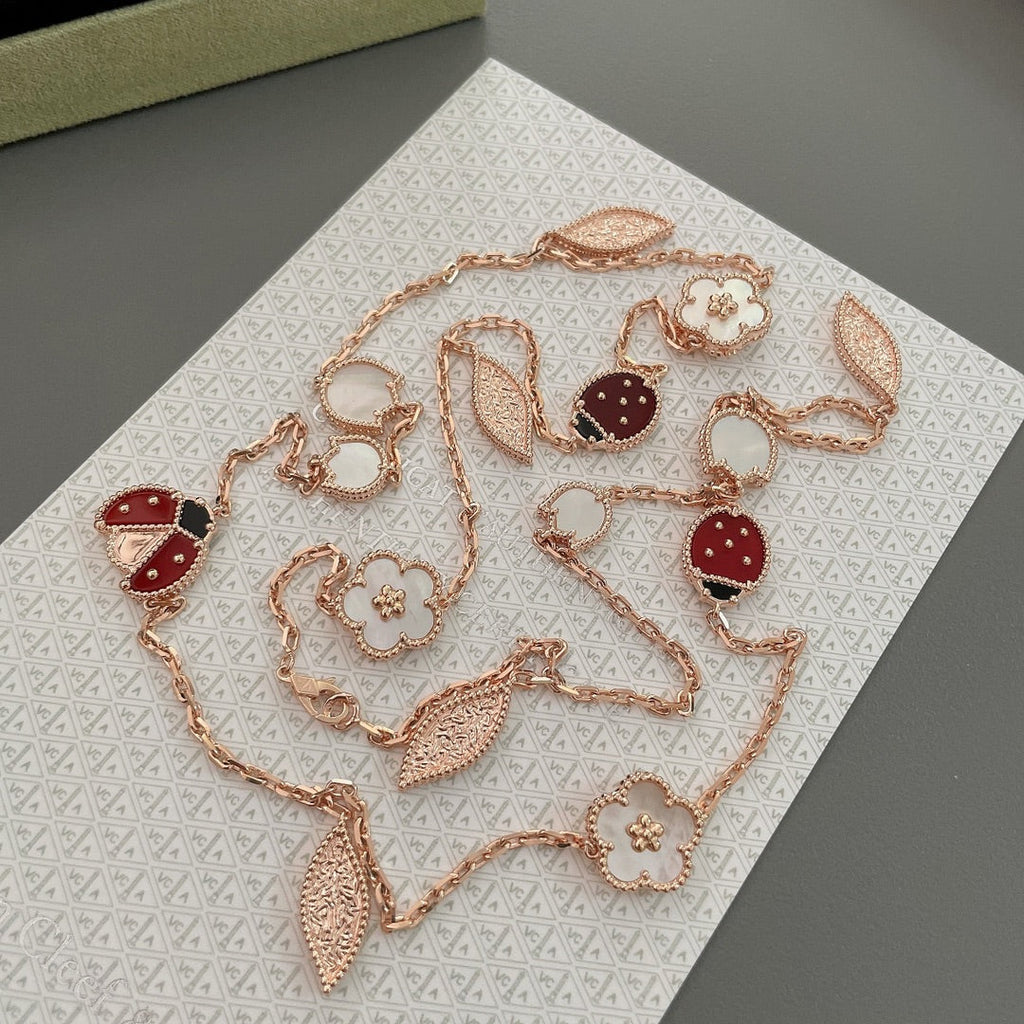 Halskette „Dream“ „LUCKY SPRING“ mit 15 Motiven in Roségold