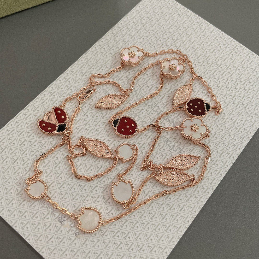 Halskette „Dream“ „LUCKY SPRING“ mit 15 Motiven in Roségold