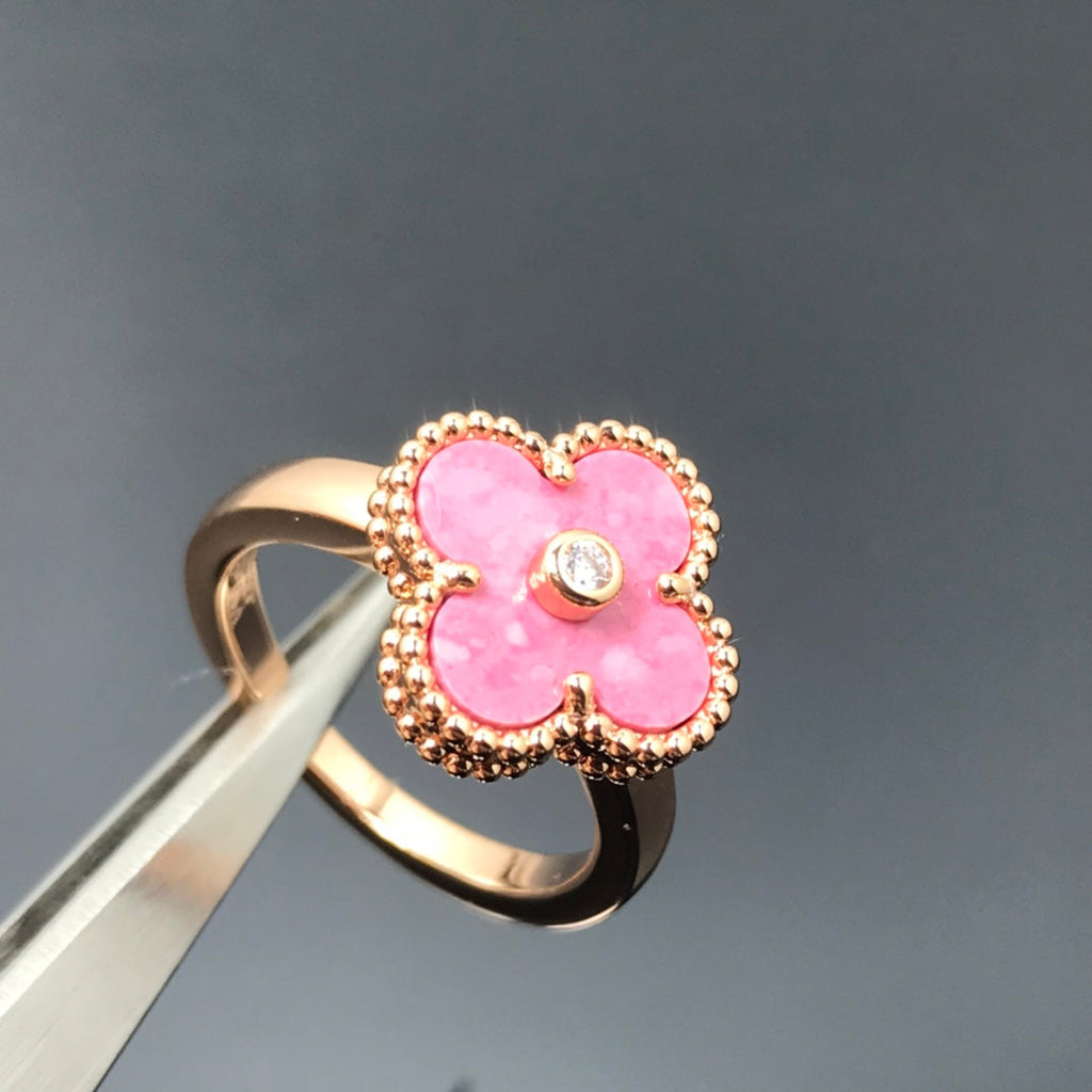 „Dream“-CLOVER RHODONIT ROSEGOLD-RING