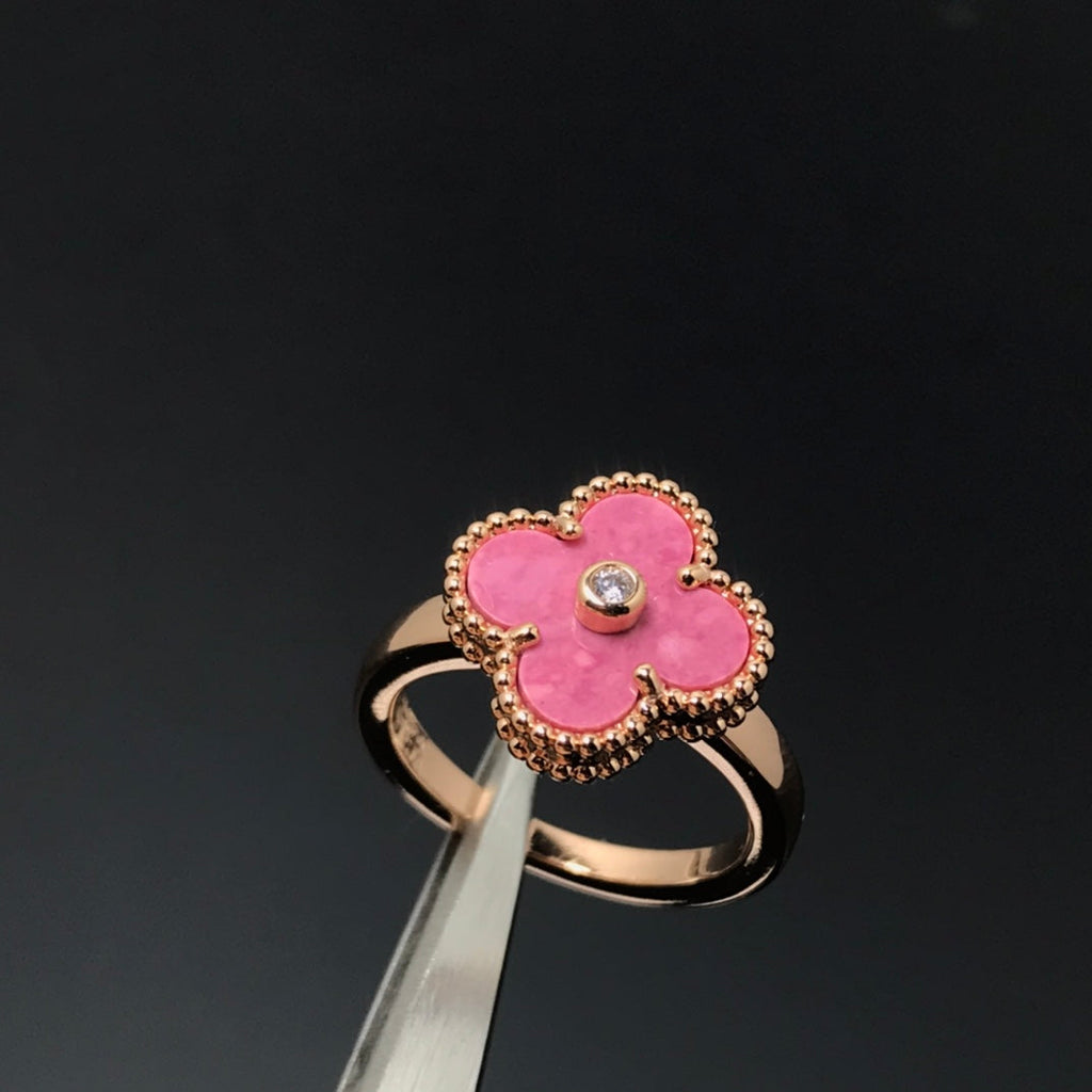 „Dream“-CLOVER RHODONIT ROSEGOLD-RING