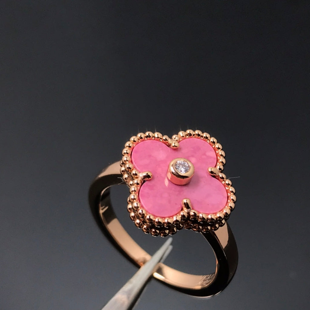 „Dream“-CLOVER RHODONIT ROSEGOLD-RING