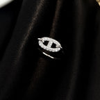 RONDE SMALLER SILBER DIAMANT RING „Traum“
