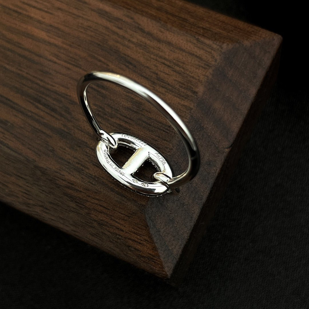RONDE SMALLER SILBER DIAMANT RING „Traum“