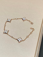 ¡®Dream¡¯STAR 4 MOTIF MOP DIAMOND PINK GOLD BRACELET