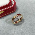 ¡®Dream¡¯LOVE PINK GOLD SILVER DIAMOND DOPPELRING