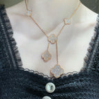 ¡®Dream¡¯CLOVER 6 MOTIF DIAMOND PAVED NECKLACE