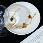 ¡®Dream¡¯LUCKY SPRING 5 MOTIF GOLD BRACELET