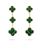 ¡®Dream¡¯CLOVER MALACHITE 3 MOTIFS GOLD