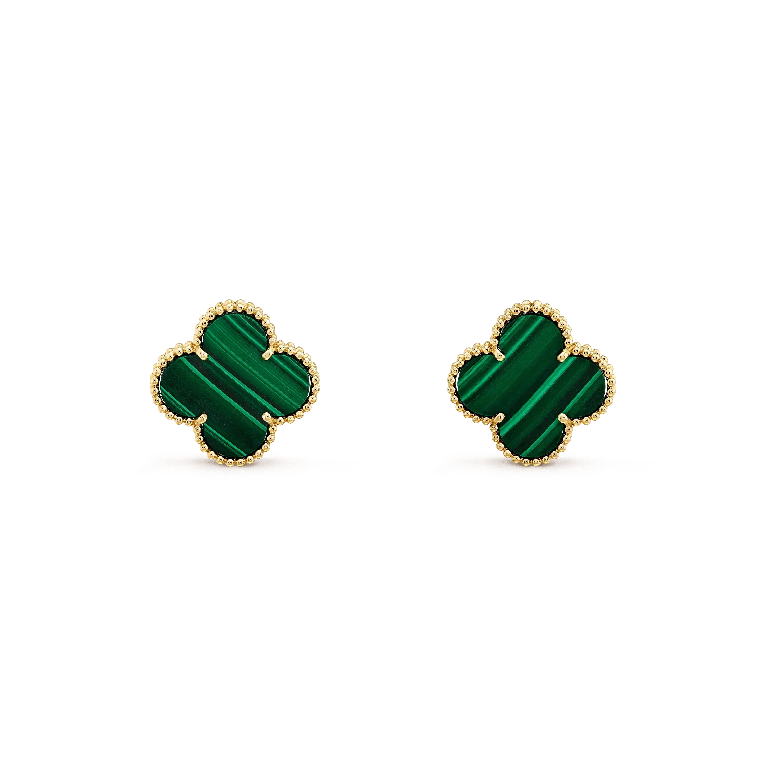 ¡®Dream¡¯CLOVER MINI 9.5MM MALACHITE  EARRINGS