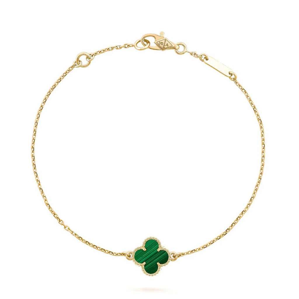 ¡®Dream¡¯CLOVER BRACELET MALACHITE 1 MOTIF