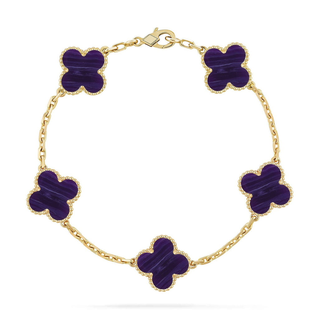 [Dream]Neue CLOVER 5 MOTIV LILA STREIFEN ARMBAND KOLLEKTION