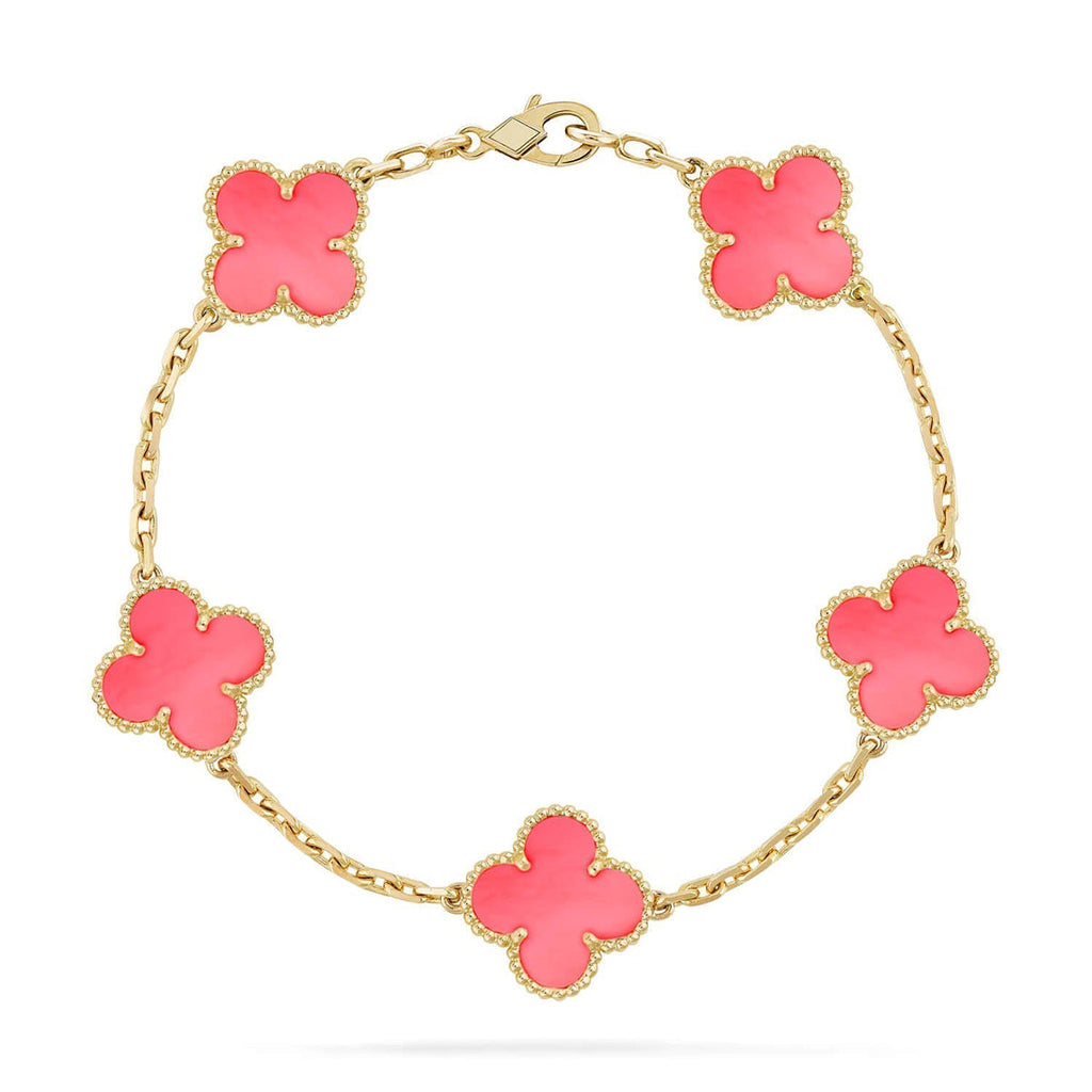 [Dream]Neue ROSA PERLMUTT-ARMBANDKOLLEKTION MIT KLEEBÄTTERN (5 MOTIVE)