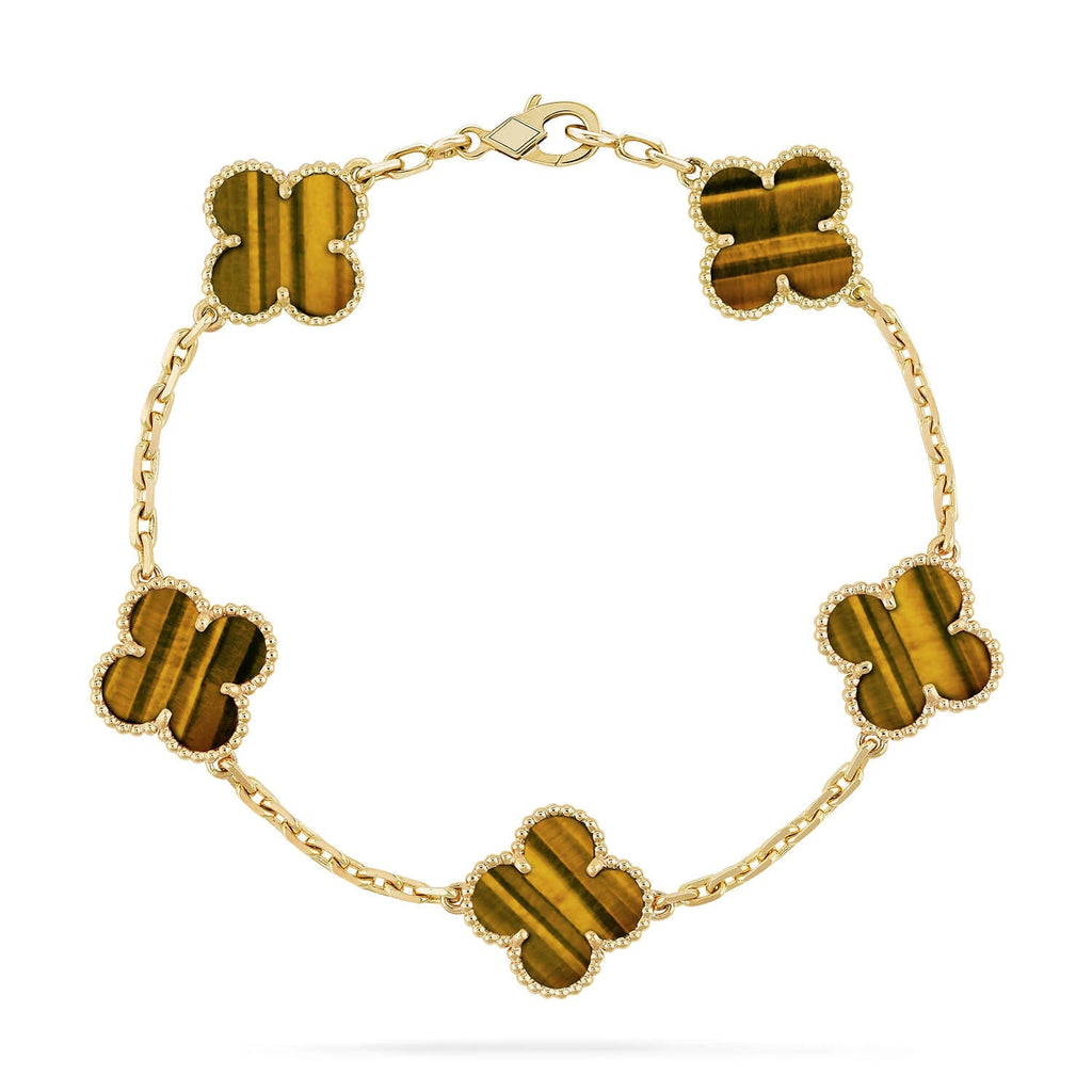[Dream]Neue CLOVER 5 MOTIFS TIGER EYE ARMBAND-KOLLEKTION