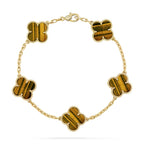 [Dream]Neue CLOVER 5 MOTIFS TIGER EYE ARMBAND-KOLLEKTION