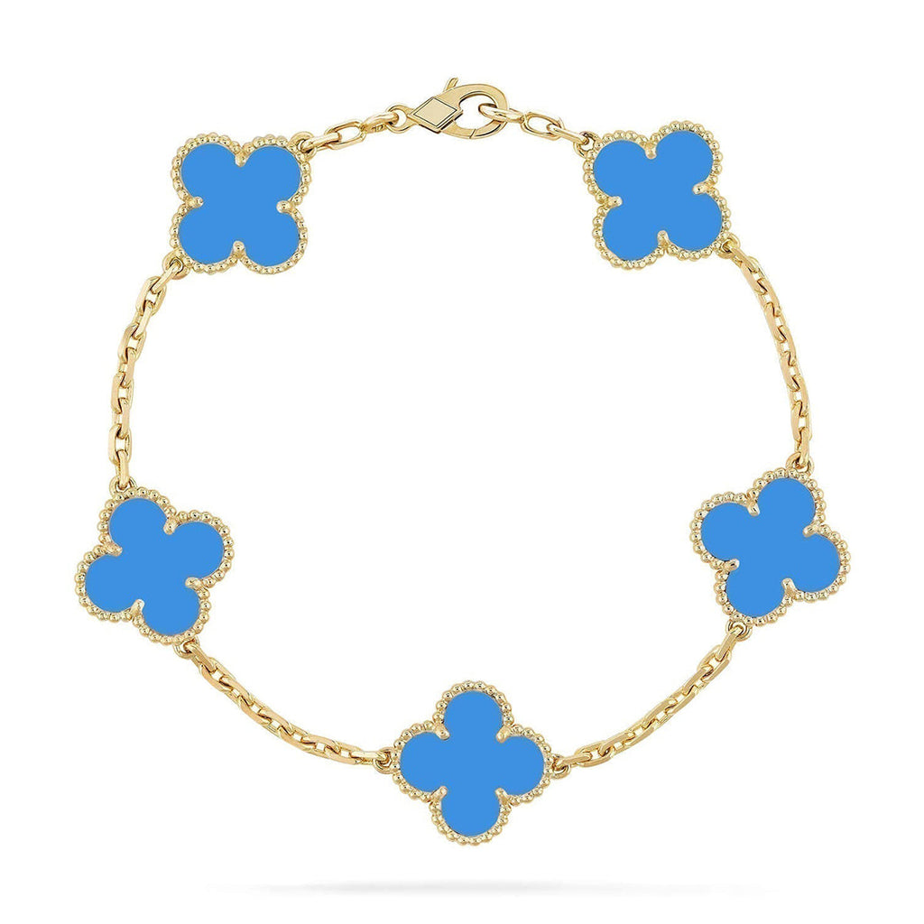 [Traum]Neue Kollektion CLOVER 5 MOTIF BLUE AGATE ARMBÄNDER