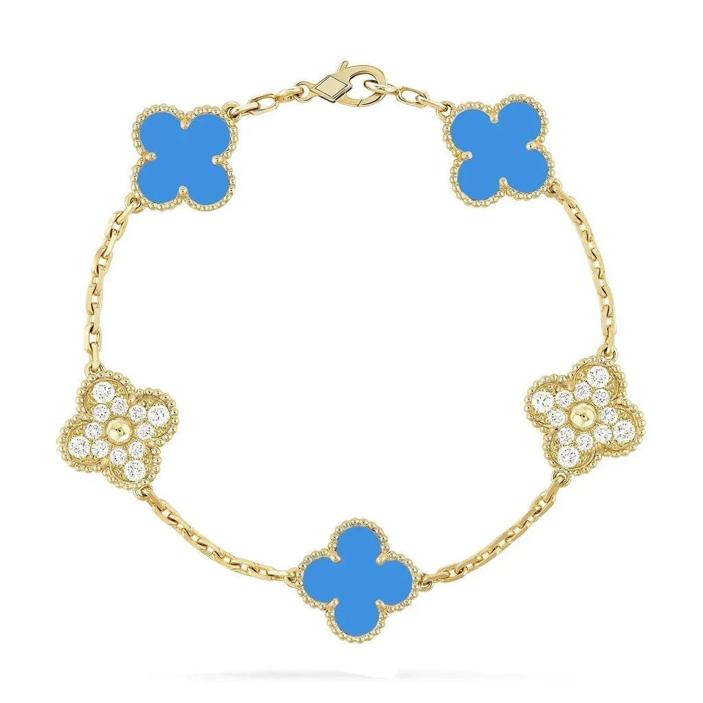 [Traum]Neue Kollektion CLOVER 5 MOTIF BLUE AGATE ARMBÄNDER