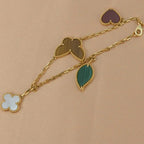 ¡®Dream¡¯LUCKY SPRING 5 MOTIF GOLD BRACELET