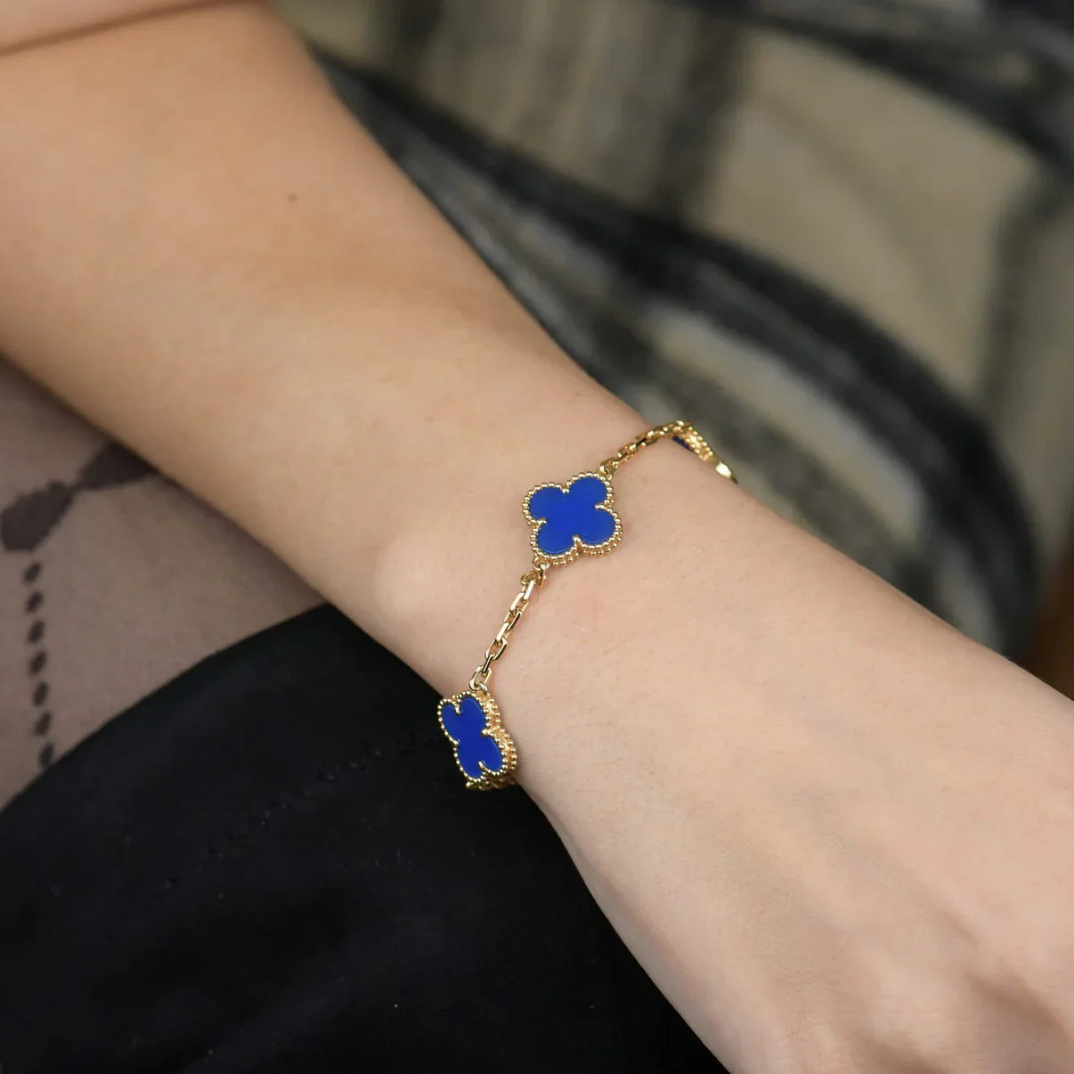 [Traum]Neue Kollektion CLOVER 5 MOTIF BLUE AGATE ARMBÄNDER